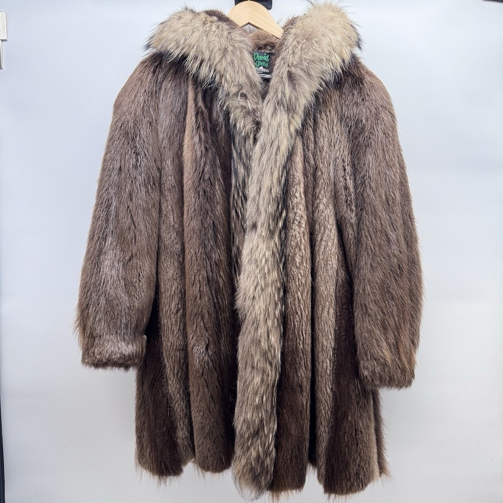 Vintage David Green Master Furrier Coat Anchorage Alaskan Fur, Great Condition
